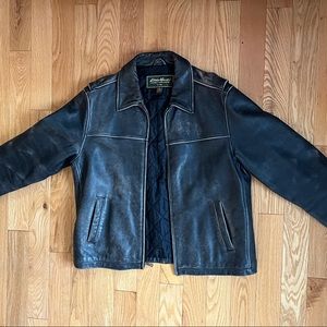 Eddie Bauer Genuine Leather Jacket - Vintage Oversized Distressed